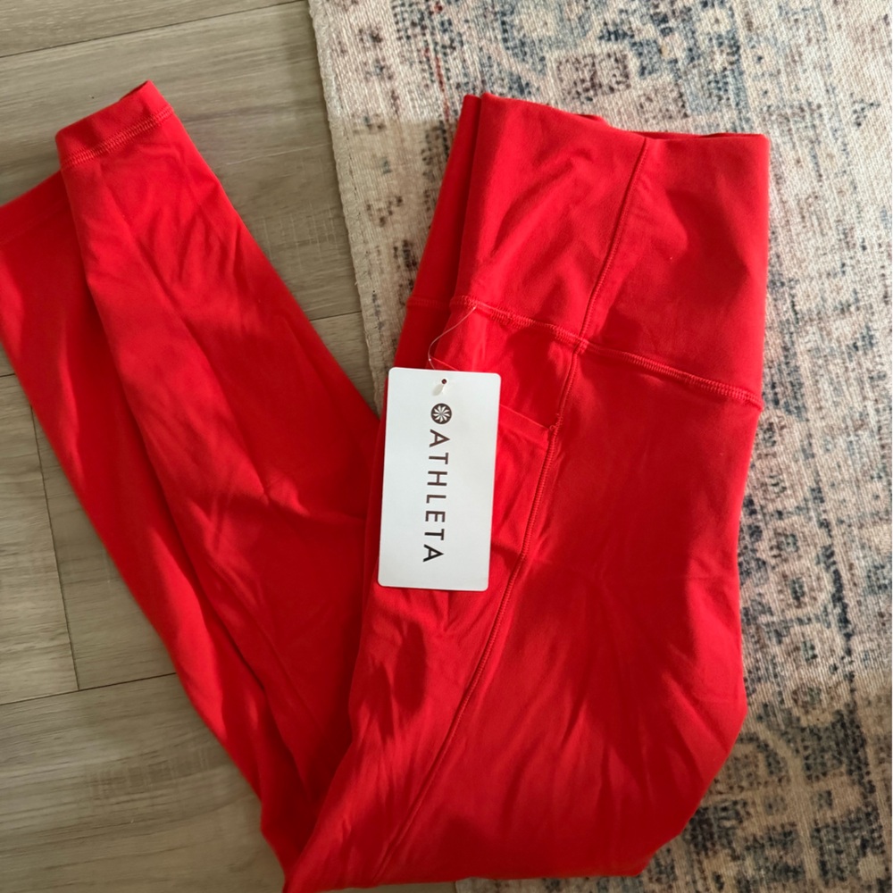 Athleta Bright Red Active Leggings